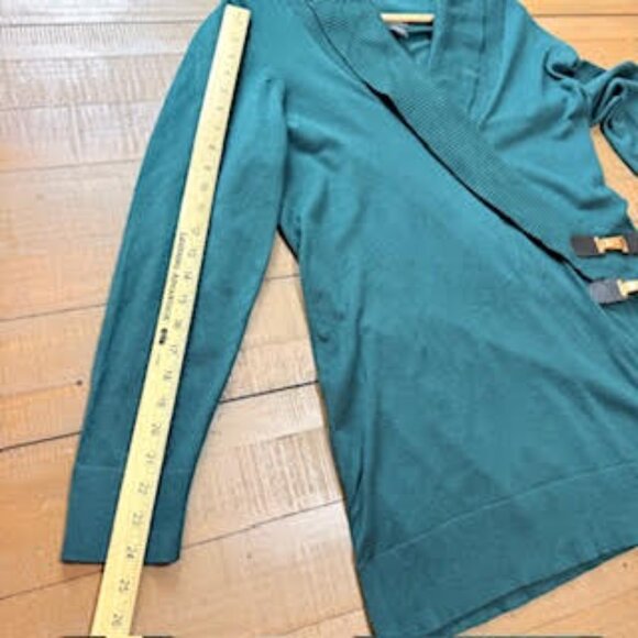 INC International Concepts Buckle Tunic Sweater Hunter Green Women’s Size L NWT - Picture 8 of 12